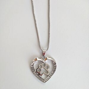 3/$25 Dog/Cat Paw Heart Necklace